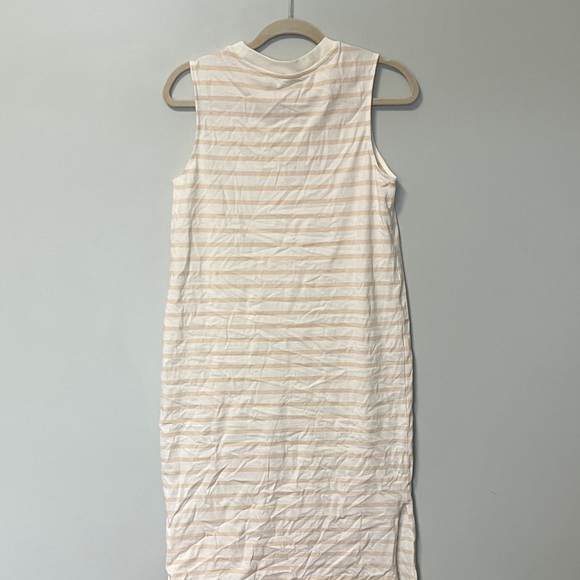 Everlane Sleeveless 100% Organic Cotton Striped Cream Tank Dress - Picture 5 of 5
